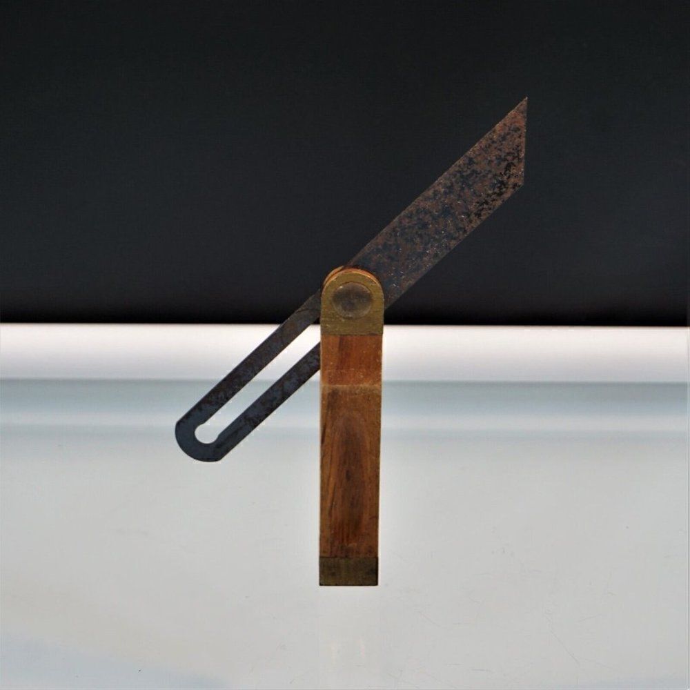 Vintage STANLEY No 25 Sliding T-Bevel 8" Wood Brass Handle Made In U.S.A